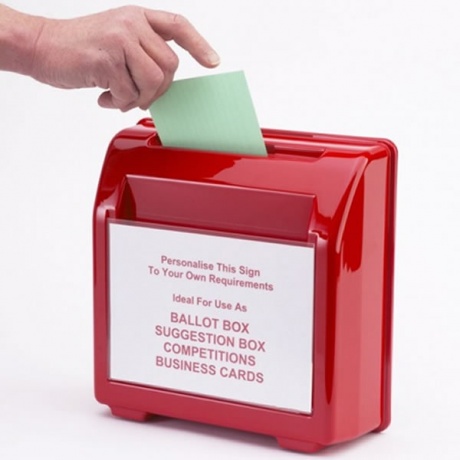 Suggestion Box in Red | Wall Mounted/Freestanding